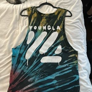 YoungLA tye dye Tank top (black)